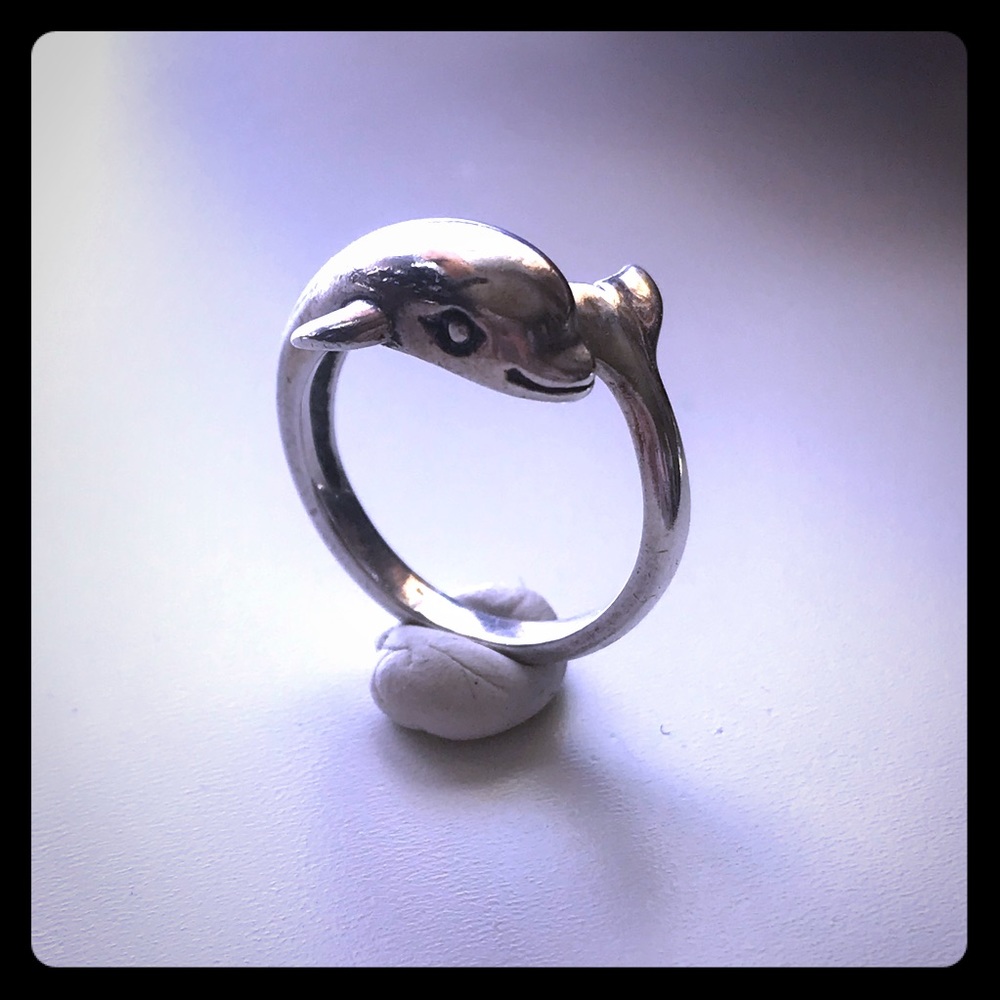Vintage Kabana 925 sterling silver dolphin ring
